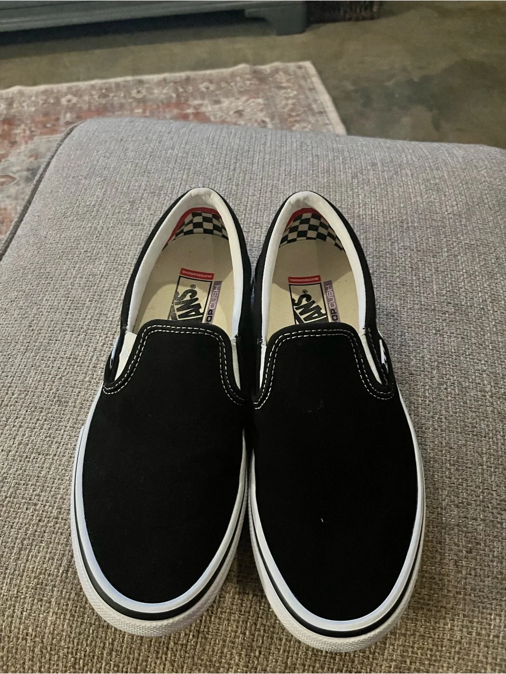 Vans Classic Pop Cush Slip-On Skate Shoe - Black/White